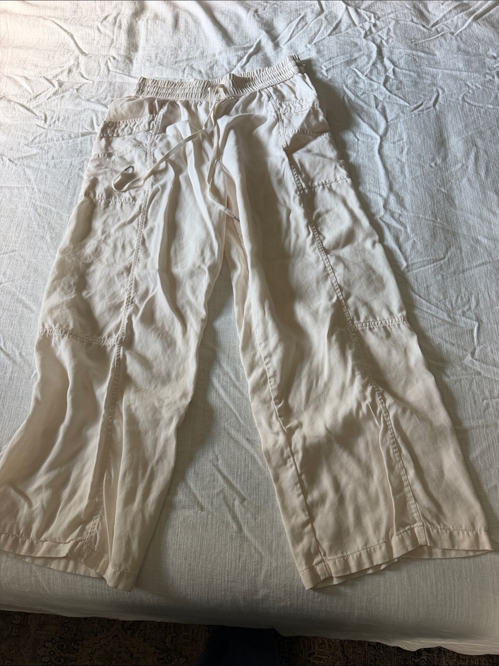 CALIA Cream Drawstring Breezy Pants